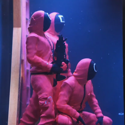 Pink Guards - Squid Game Handmade Resin Lamp