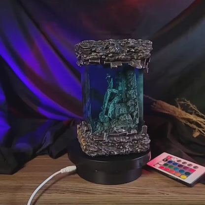 Dwarf lord of the rings lamp