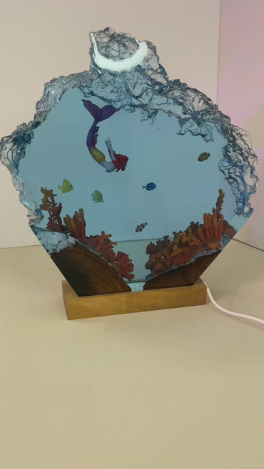 Mermaid - Epoxy Resin Lamp