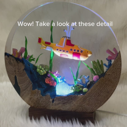 Cute Submarine - Epoxy Resin Lamp